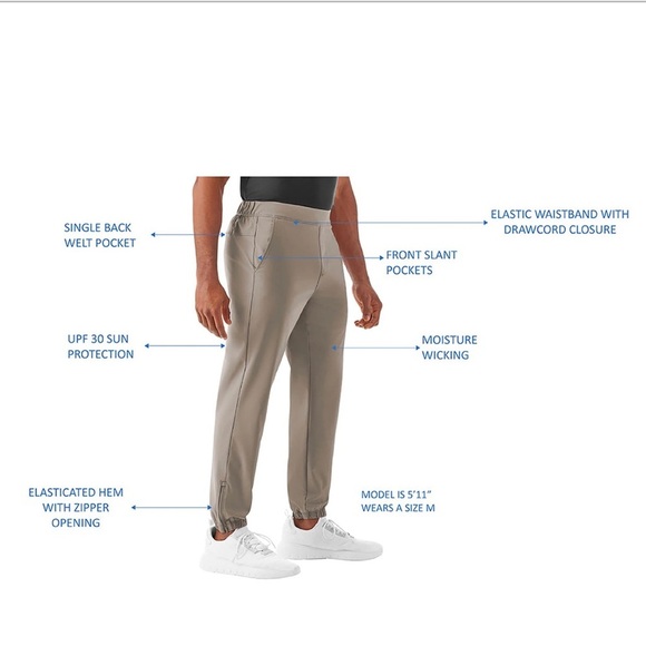 Member's Mark Men's Travel Jogger Sz M Grey Bisque NWOT - Picture 8 of 8